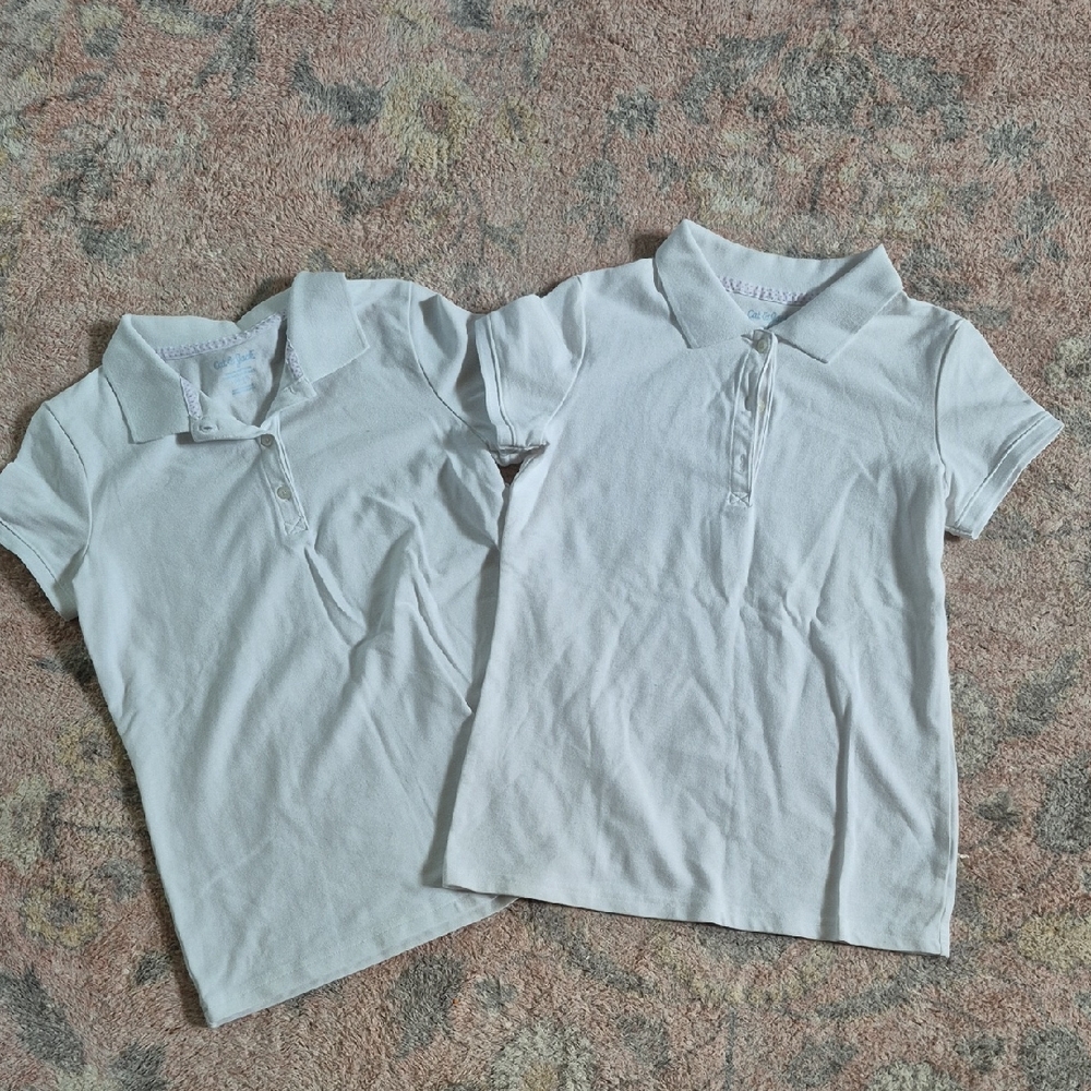 Girls Cat & Jack White Kids Polo Shirts